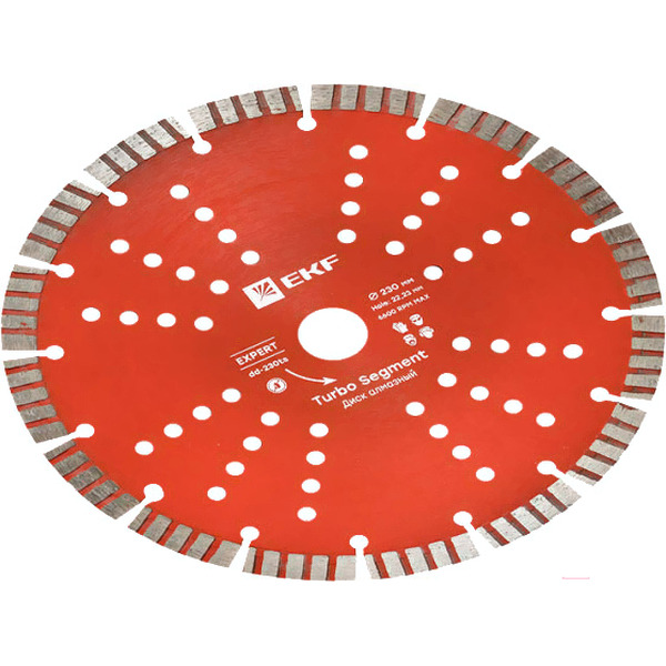 Отрезной диск алмазный EKF Turbo Segment dd-125ts
