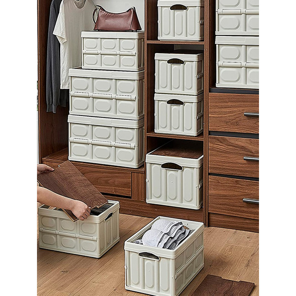 Органайзер складной со столиком и ручками Happy Home HH-003 (белый) 30л.