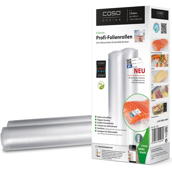 Рулоны для вакуумной упаковки CASO VC 28 х 600 см