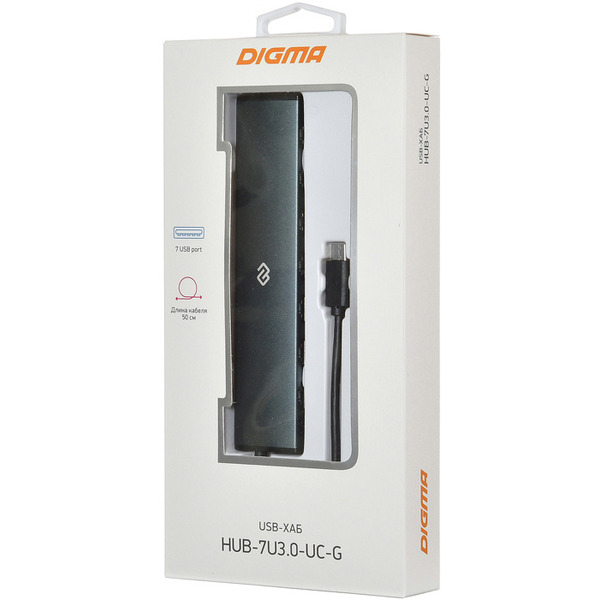 Разветвитель Digma HUB-7U3.0-UC-G