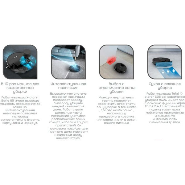 Робот-пылесос TEFAL X-PLORER SERIE 95 ANIMAL RG7975WH