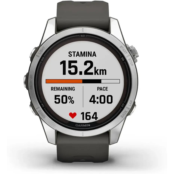 Умные часы Garmin Fenix 7S Pro Solar (серебро/графит)