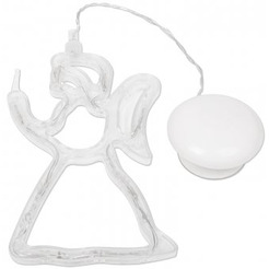 Фигура светодиодная NEON-NIGHT 501-015 "Ангелок" на присоске с подвесом, ТЕПЛЫЙ БЕЛЫЙ