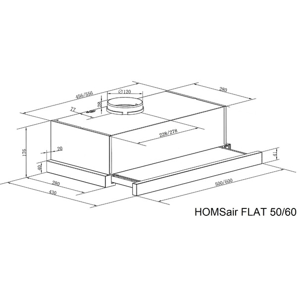 Вытяжка HOMSair Flat 50 (белый)