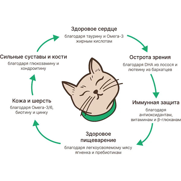 Сухой корм для кошек MyBestie Сенситив Утка с ягненком (1.5кг)