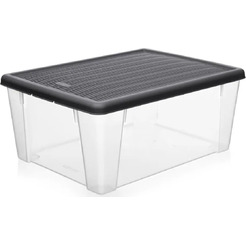 Контейнер для хранения Эльфпласт Elegance ЕР624 (4л, прозрачный/графитовый)