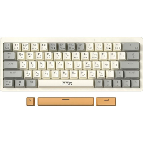 Клавиатура JEGG ZA63 Pro Beige Gray Yellow (TNT Yellow)