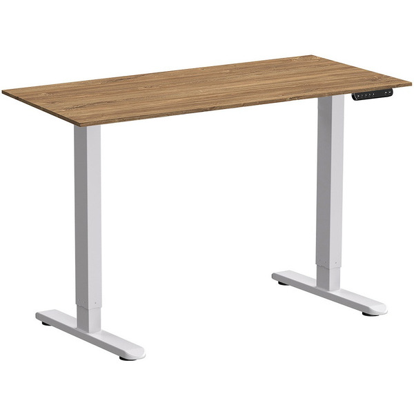 Стол подъемный WellDesk WDE Prime 130x67.5х1.8 (белый/дуб канзас коричневый)