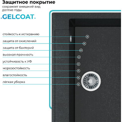 Кухонная мойка Polygran Argo 760 (черный)