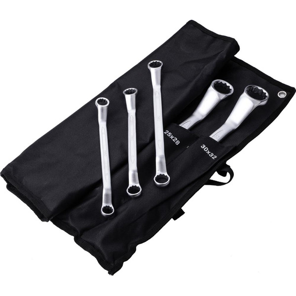 Набор накидных изогнутых ключей Deli EDL150012A