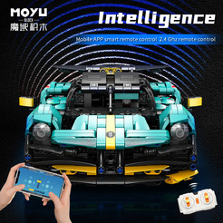 Игрушка конструктор MOYU Aston Martin Valkyrie MY88321 (с пультом дистанционного управления и набором электродвигателей)