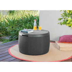 Сундук садовый пластиковый CIRCA RATTAN BOX 260231 (графит)