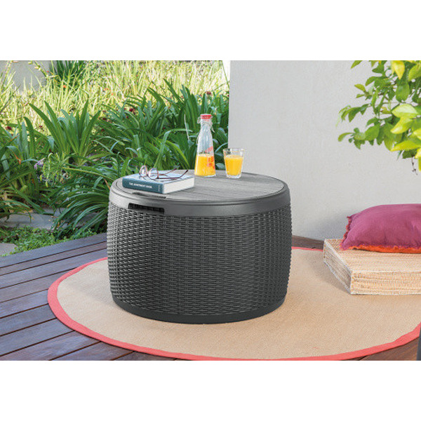 Сундук садовый пластиковый CIRCA RATTAN BOX 260231 (графит)