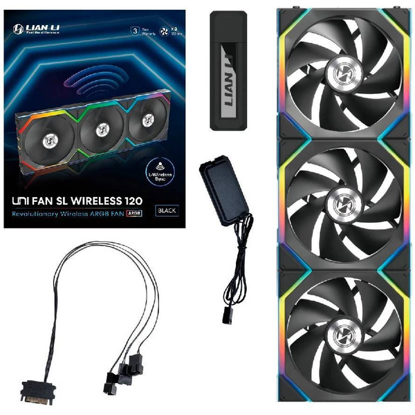 Набор вентиляторов для корпуса Lian Li Uni Fan SL Wireless 120 Черный (G99.12SL1W3B.00)