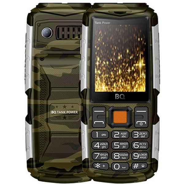 Мобильный телефон BQ-Mobile BQ-2430 Tank Power (камуфляж/серебро)