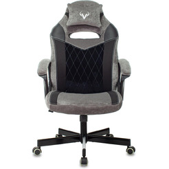 Кресло игровое Zombie VIKING 6 KNIGHT Fabric (1380214) серый/черный