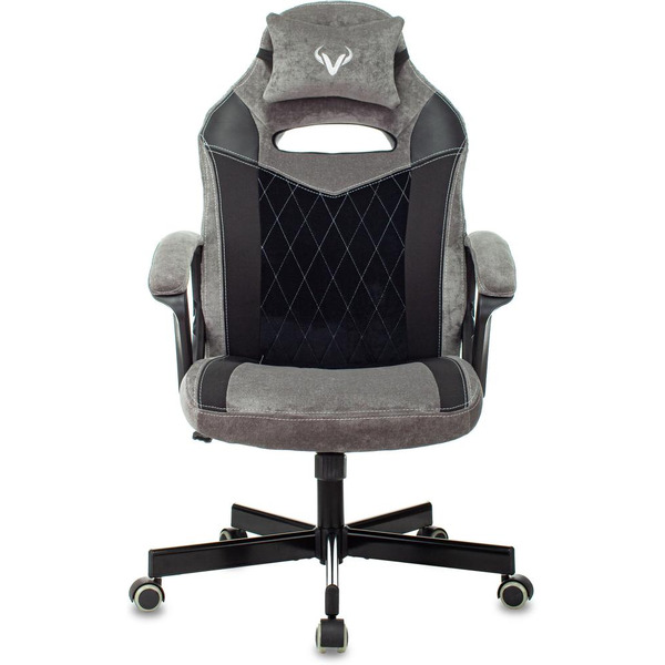 Кресло игровое Zombie VIKING 6 KNIGHT Fabric (1380214) серый/черный