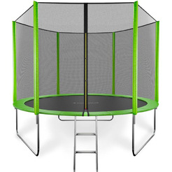 Батут GetActive Jump 8FT с внешней сеткой лестницей зеленый (J8L)