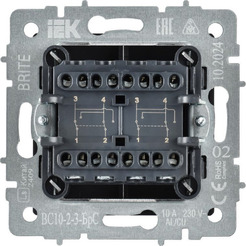 Выключатель перекрестный IEK Brite BR-V23-0-10-K46