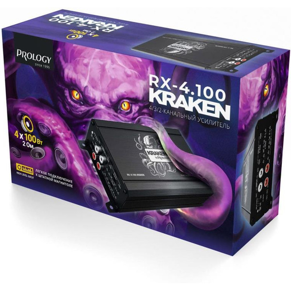 Автомобильный усилитель Prology RX-4.100 Kraken