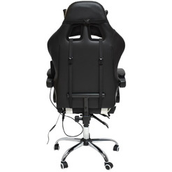 Игровое кресло Calviano Avanti Ultimato (черный/белый, с подножкой)