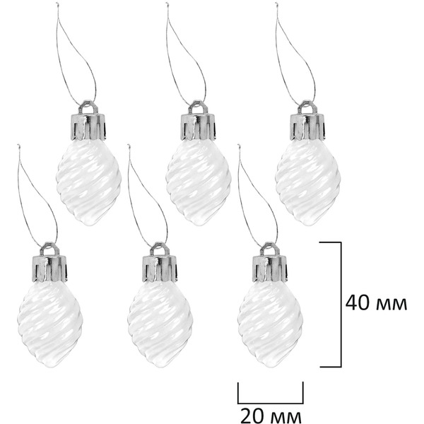 Шары елочные ЗОЛОТАЯ СКАЗКА Red and White Shine 592589 (красный/белый)