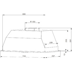 Кухонная вытяжка Weissgauff BOX 1200-72 BL