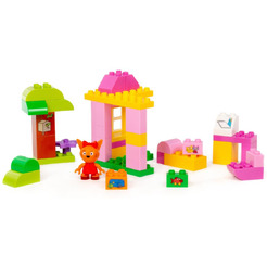 Конструктор Полесье Макси Три кота. Карамелька и домик 58991