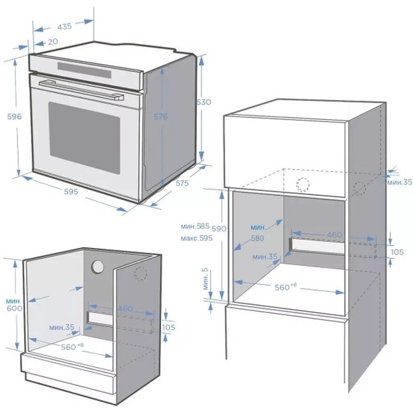 Встраиваемый духовой шкаф Midea MO78100CGBX