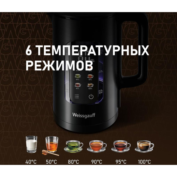Электрический чайник WEISSGAUFF WK 1500 Db Touch BodyCool
