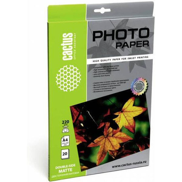 Фотобумага Cactus CS-MA422020DS