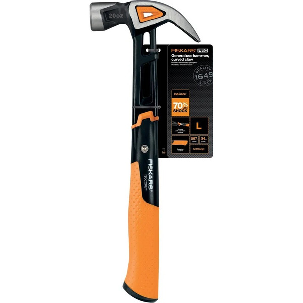 Молоток с загнутым гвоздодёром Fiskars L 20oz 13.5 дюймов 1027203