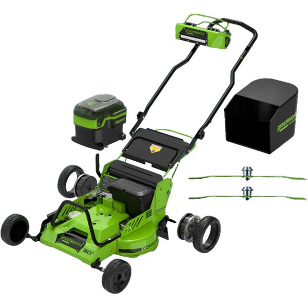 Газонокосилка Greenworks GC82LM30S 2519207 (без АКБ и ЗУ)