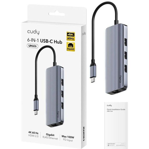 Разветвитель USB-C Cudy UH606