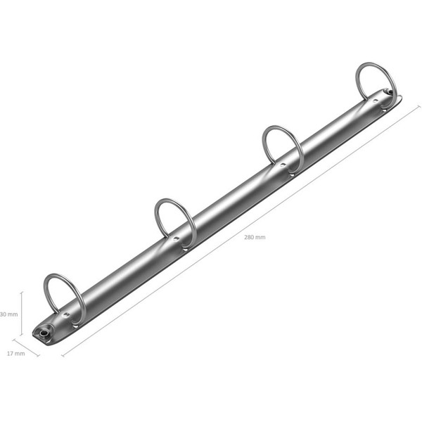 Файл-регистратор Erich Krause А4/35мм на 4 кольцах WORK INSIDE, ламинированный, черный 19872