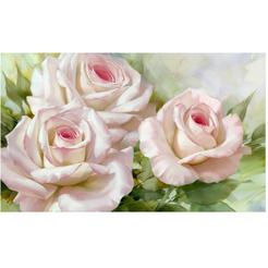 Картина по номерам ОСТРОВ СОКРОВИЩ «Бело-розовые розы» 663286