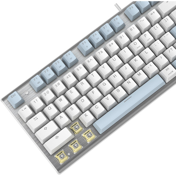 Клавиатура A4Tech Fstyler FS100 Neon (серебристый/голубой)