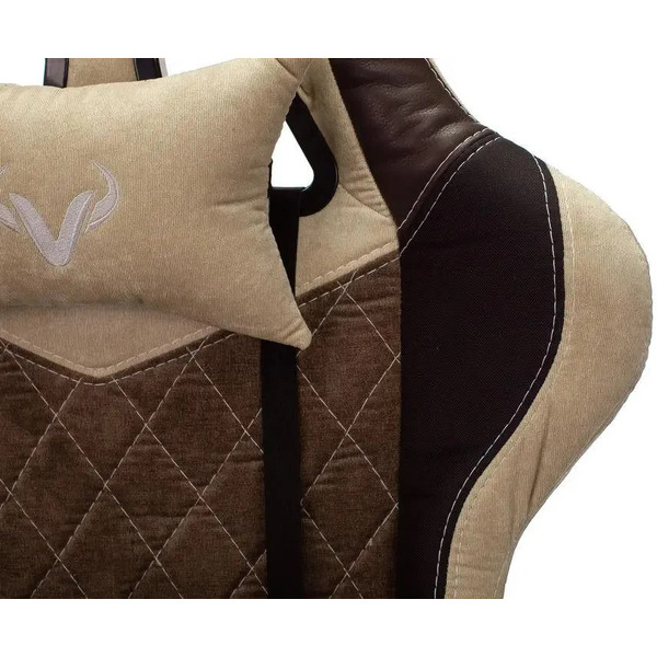 Кресло игровое Zombie VIKING 7 KNIGHT Fabric (бежевый/коричневый)