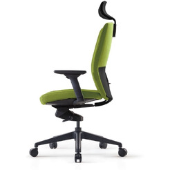 Кресло BESTUHL J2 (черная рама, спинка-ткань, сиденье-ткань, крест.-пластик, зеленый)