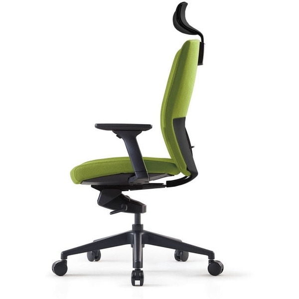 Кресло BESTUHL J2 (черная рама, спинка-ткань, сиденье-ткань, крест.-пластик, зеленый)