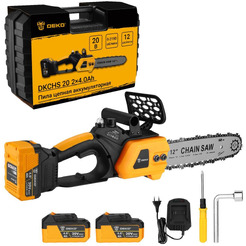 Пила цепная Deko DKCHS 20 063-4356 (с 2-мя АКБ)