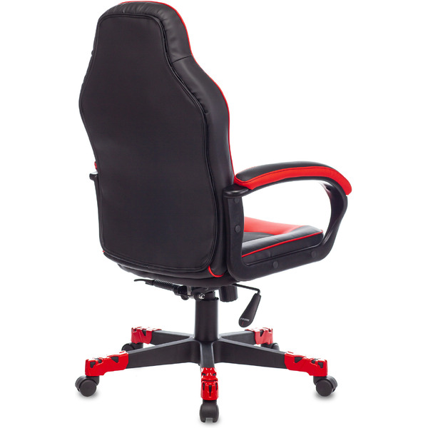 Кресло игровое Бюрократ Zombie GAME 17 ткань/экокожа, черный/красный