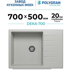 Мойка кухонная Polygran Deka 700 (серый)