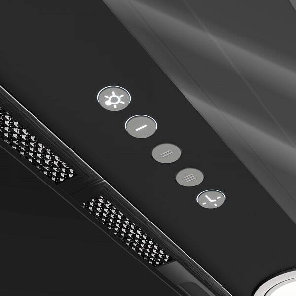 Кухонная вытяжка Elikor Sense Glass 60П-1000 229361 (черный/черное стекло)