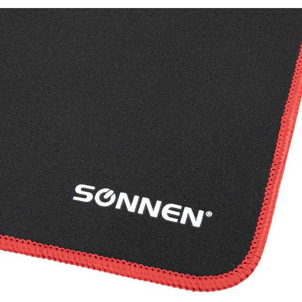 Коврик компьютерный для мыши и клавиатуры  SONNEN 513615 черный