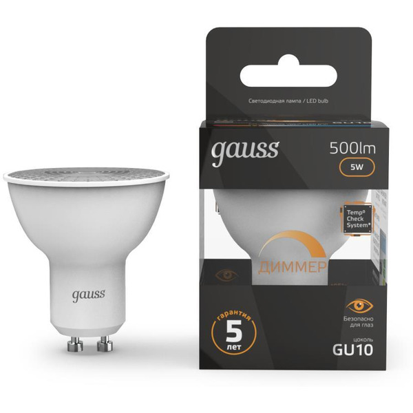Kампочка Gauss MR16 GU10 5Вт 3000 K
