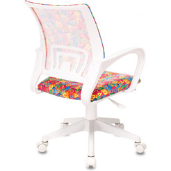 Кресло Бюрократ Burokids 1W (мультиколор алфавит/пластик белый)