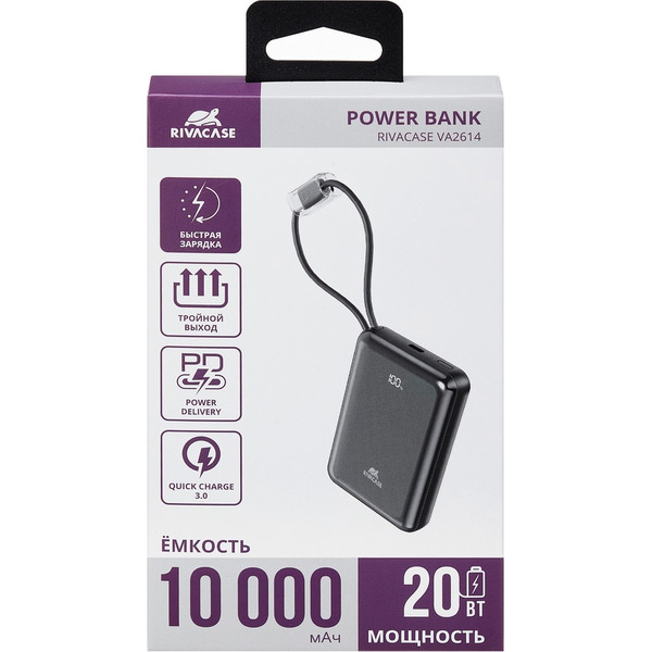 Внешний аккумулятор Rivacase VA2614 10000mAh (черный)