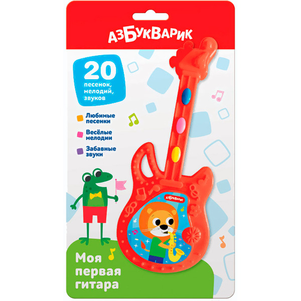 Музыкальная игрушка Азбукварик Моя первая гитара 3156 (красный)