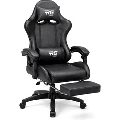 Игровое кресло BYROOM RG HEALER leather Black с подставкой для ног BRGF813L-B (GF-8060-WB)